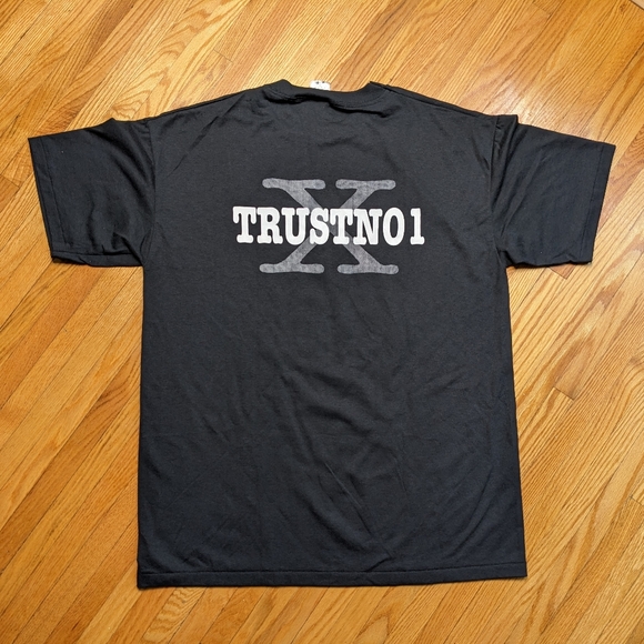 Vintage X Files Single stitch men's adult large Canada black tee shirt retro - Picture 6 of 12